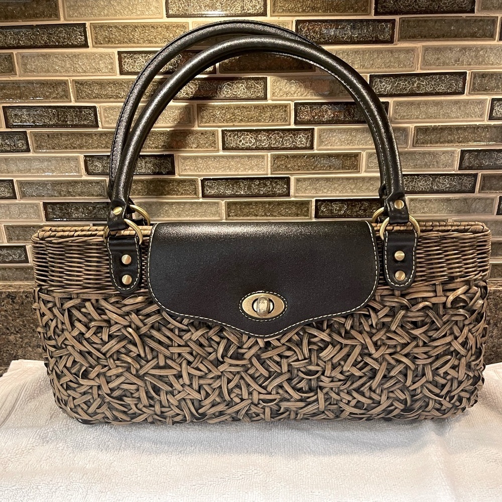 Woven handbag large 17x8